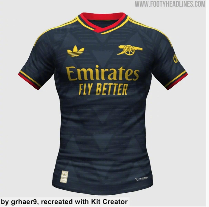 阿森纳2026-27赛季客场球衣设计揭秘：经典纹路再